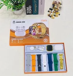 CROWN M70 Smartwatch 2.20" AMOLED Display â Bluetooth Headset Combo Pack