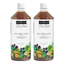 Kapiva Dia Free Juice, 1L | Clinically Proven Diabetic care | Amla, Karela, Jamun, Guduchi & 7 More (Pack of 2) (FROM INDIA)SAB
