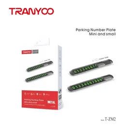TRANYOO T-ZM2 Mini Metal Parking Number Plate â Compact Durable Parking Card