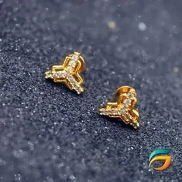 Gold Plated Earring Statue Theme With White Stone for Women and Girls Screw Back.