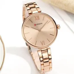 CURREN New Women Watch Business Quartz Watch Ladies Top Brand Luxury Female Wrist Watch Girl Clock Relogio Feminin
