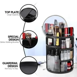 360° Rotatable Small Cosmetic Organizer for Makeup & Skincare Storage
