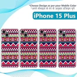 Fashionury Back Cover for Apple iPhone 15 Plus Designer | Printed|Transparent |Flexible| Silicon -D0317 (FROM INDIA FAAZ)