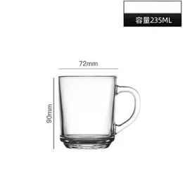 CrystalSipâ¢ Classic 6-Piece Glass Mug Set (160ml), 6 Pcs Transparent Tea Cup Set, Glass Mug 160ml