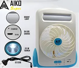 AIKO Super Mini Rechargeable Fan with 0.5W Torch