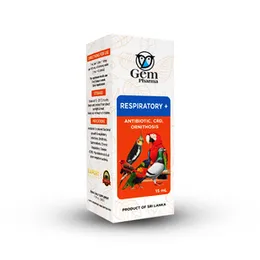 Gem Pharma Respiratory+ â 15ml for Birds Antibiotic Support for CRD, Ornithosis, and Respiratory Infections