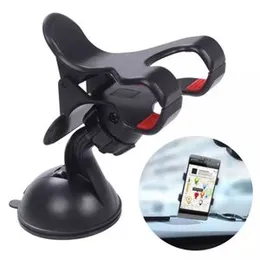 360 Rotating Universal Windshield Car Double Clip Mount Window / Desktop Suction Cup Holder Stand Cradle for Cell Phone GPS Devices Car Phone Holder