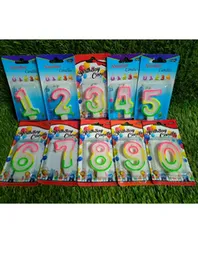 Birthday Cake Number Candles 0-9 Numbers