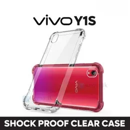 Luxury Transparent Shockproof Bumper Case For Vivo Y1s Crystal Transparent Premium Quality Shockproof Protective Phone Shell Vivo Y1s Soft TPU Cover C
