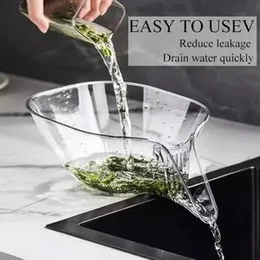 New Multifunctional Drain Basket,Kitchen Sink Food Collector Strainer Bowl With Spout,Suitable for Food Filter Cleaning Fruit and Vegetable Drainage B