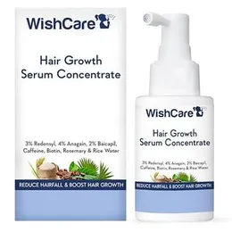 WishCare Hair Growth Serum Concentrate - 3% Redensyl, 4% Anagain, 2% Baicapil, Caffeine, Biotin & Rice Water - Advanced Hair Growth Serum for Hair Fal