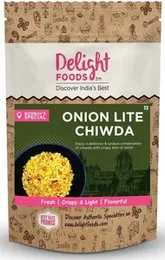 Delight Foods Maharashtrian Snacks - Onion Chiwda (Low Oil) - 200g | Namkeen Mixture | Diet | Indian Chivda | FROM INDIA (SAM)