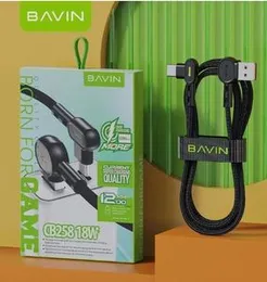 Bavin CB258 18W 90-Degree Right Angle Braided Gaming Data Cable