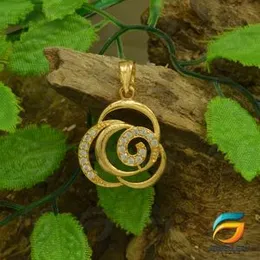 Gold Plated Triple Derana Pendant Guarantee Fashion and Stylish Design for Women.