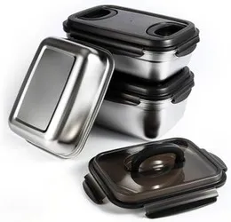 304 stainless steel with  airtight, sealed lids