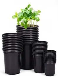 10cm Nursery Pots Flower Pots -10 Black Plastic Plant Pots