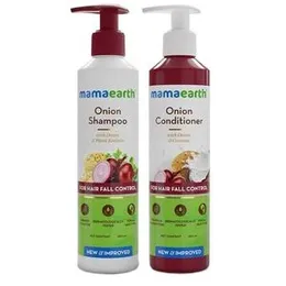 Mamaearth Hair Regrowth Combo (Onion Shampoo, 250ml + Onion Conditioner, 250ml)