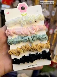 Ladies Nylon Rubber Elastics Hair Ties (1 Card )