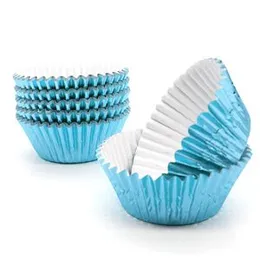 100pcs Light Blue Cupcake Baking Liners 11cm for Muffins & Cakes Durable and Non-Stick Premium Baking Cups
