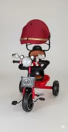 Deluxe Kids Tricycle â  Ride-On with Canopy, Headlight & Motorcycle-Style Design