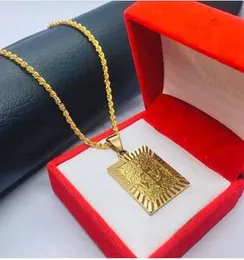 Gold plated  Chain With Box Ancor Pendant