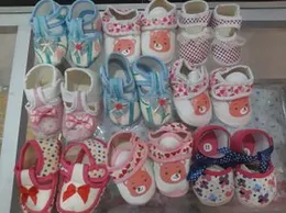 Newborn Baby Flower Print Shoes Summer Baby Girl Cute Bow Floral Print Breathable Princess Shoes Soft Sole Flat Anti-Slip Sandals(0-12 Month)