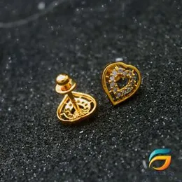 Earring Heart Theme With White Stone for Women.