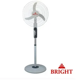 Bright 18 Inch Stand Fan BR 18-44 60W 3 Blades 1456 RPM Timer Oscillation Copper Motor