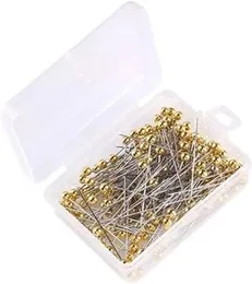 100pcs/box Simple Metal Long Needle Bandana Brooch Safety Needle