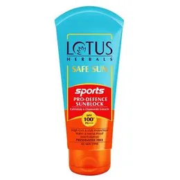 LOTUS HERBALS SAFE SUN sports PRO-DEFENCE SUNBLOCK Calendula & Chamomile Edracs SPI 100