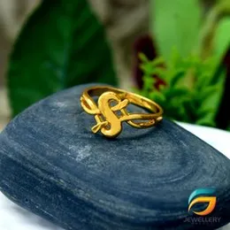 Gold Plated Rings Valentine's Collection Love Sparkling Dual Heart Cubic Zirconia Without Stone for Women and Girl's (Mixed Sizes).