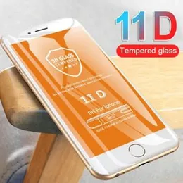 11D Full Glue Edge-to-Edge Tempered Glass for iPhone 7  8 White