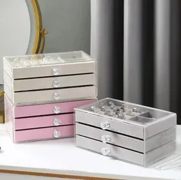 Multicolour Jewellery Organiser Jewellery Box Acrylic Portable Storage Box Case with Dividers Container for Rings, Earrings, Necklace Home Organizer