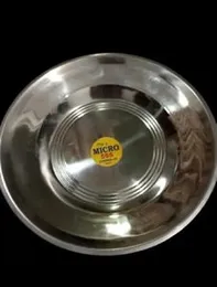 Stainless Steel Lunch-Dinner 23cm Plate ,Table Silver Plates