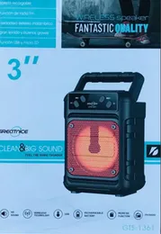 GREAETNICE GTS-1361 Extra Bass Portable Bluetooth Speaker - Rechargeable 3" Compact Sound