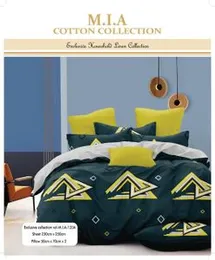 M.I.A 3D Geometric Design Cotton Bedsheet â Premium Double Bed Set (230Ã250 cm)