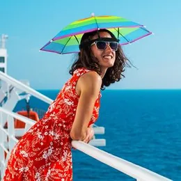 Rainbow Umbrella Hat