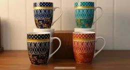 Large Porcelain Ceramic Coffee Mug Set with Handles â Premium Tea & Coffee Cups for Men & Women