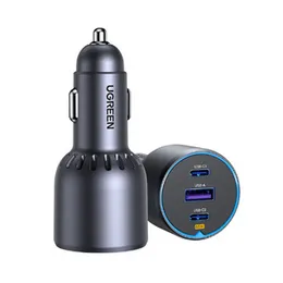 UGREEN 75W Dual Type-C & 1x USB Ports Metal Car Charger â EC703 - 35024