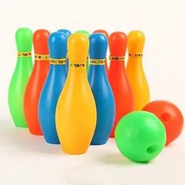 Kids Mini Bowling Set includes 10 Multicolor Pins & 2 Balls