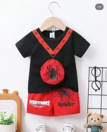 Baby Boys Spider Printed Suit with 3D Zipper Back Pack     Size : 2 Years