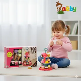 Tea Set Luxury Play Set Afternoon Tea Cake Stand Pretend Play
