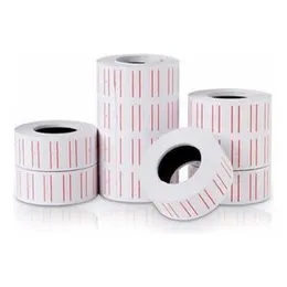 10 Rolls White Price Tags Roll Labels for Supermarket Labellers Date Marking Displays, High Quality White Label Rolls