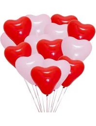 Party Decoration Happy Birthday Heart Shape Balloon Packet (10) Red/ White