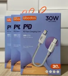 Abodos AS-DS328 PD 30W Type-C to Lightning Short Fast Charging Line