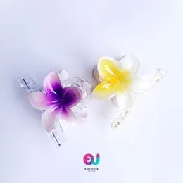 1Pc/2Pcs Glossy Araliya Flower Hair Clip