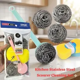 Kitchen Stainless Steel Scourer Cleaning Set