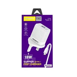 18W   Super   Fast   Charger   with   Type-C   Cable   QK-016-T