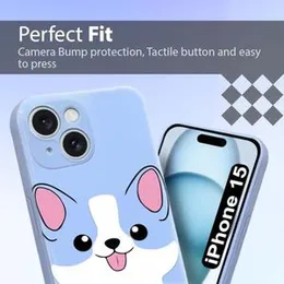 Fashionury Shockproof Glossy Soft TPU Back Cover Case for Apple iPhone 15 | 360 Degree Protection | Protective Design | Designer Back Cover Case for A