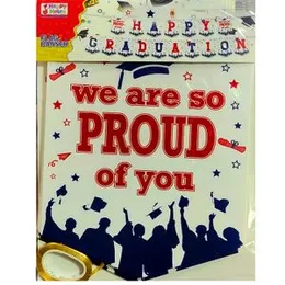 Happy Graduation Cardboard Party Gala Bunting Letter Banner Happy Birthday Graduate Celebrating Banner